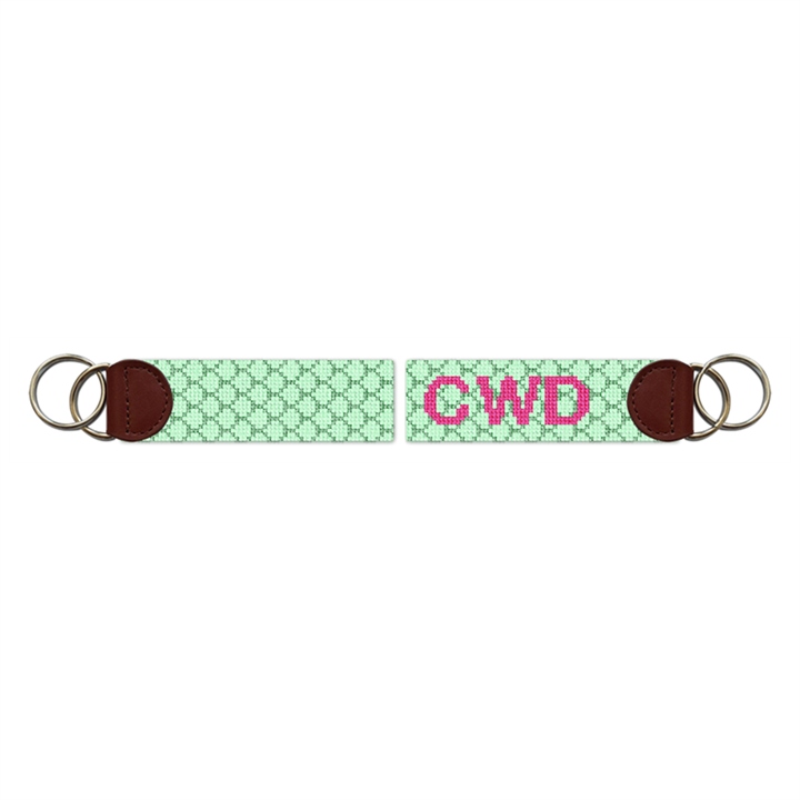 Sweet Scallops Needlepoint Key Fob