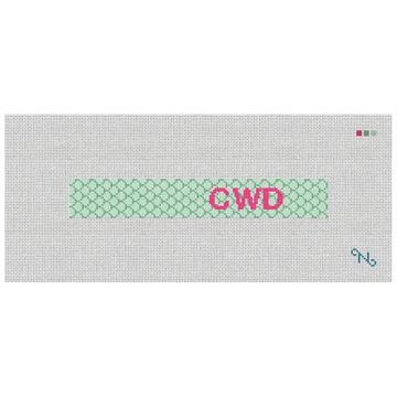 Sweet Scallops Needlepoint Key Fob Kit Stitched Preview