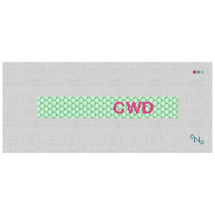 Sweet Scallops Needlepoint Key Fob Kit Stitched Preview