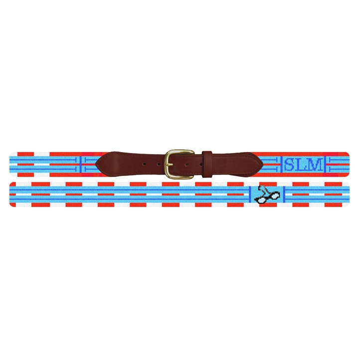 Swimming Needlepoint Belt 