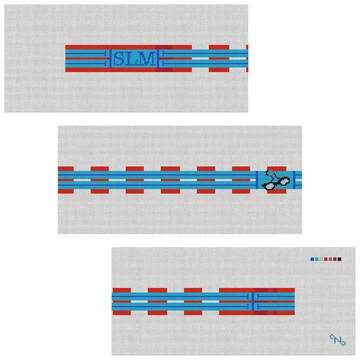 Swimming Needlepoint Belt Kit