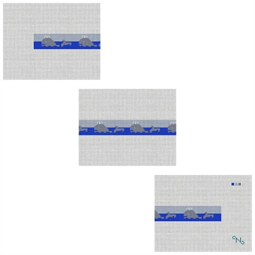 Swimming Whale Hatband Needlepoint Kit