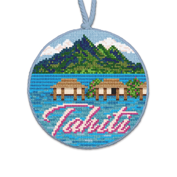 Tahiti Needlepoint Ornament 