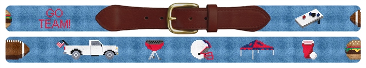 Tailgate Champion Needlepoint Belt 
