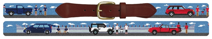 Tailgate Season Needlepoint Belt