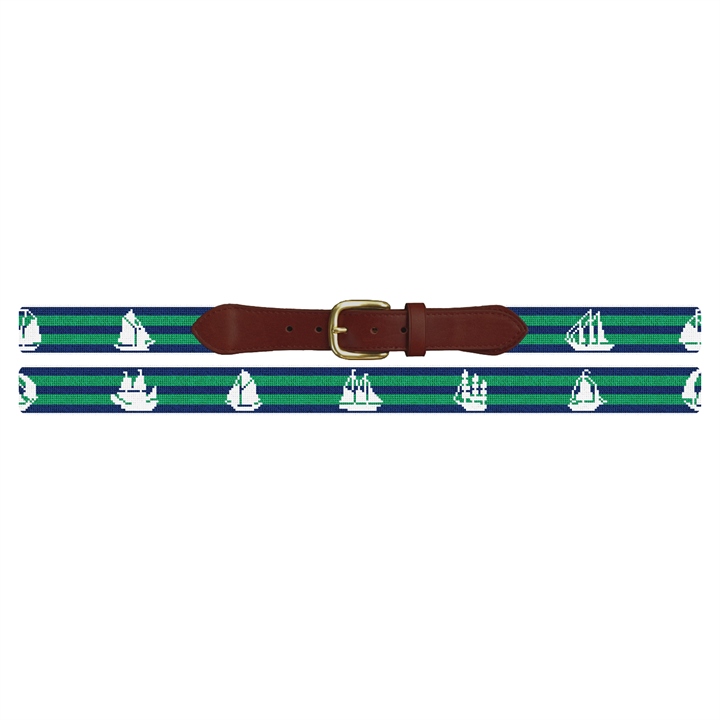 Tall Ship Needlepoint Belt