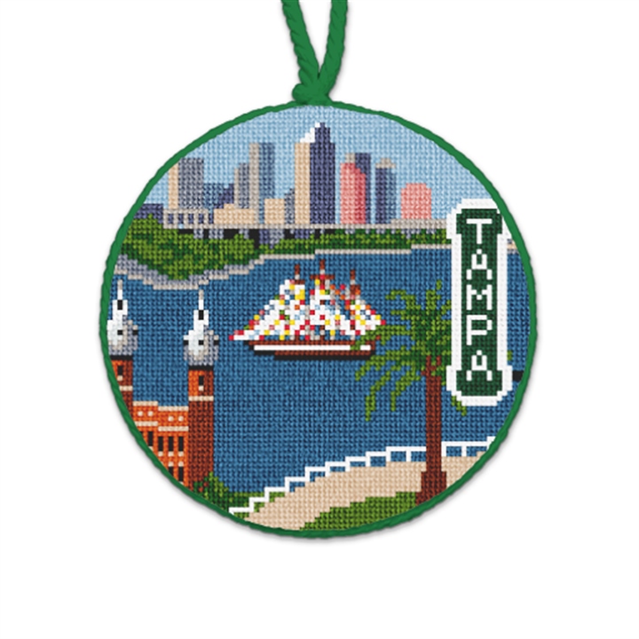 Tampa Bay Needlepoint Ornament