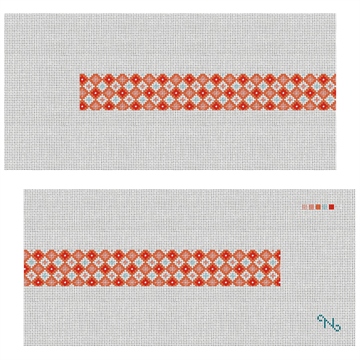 Tangerine Medallion Needlepoint Dog Collar Kit