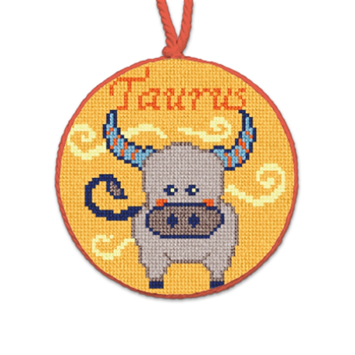 Taurus The Bull Needlepoint Ornament