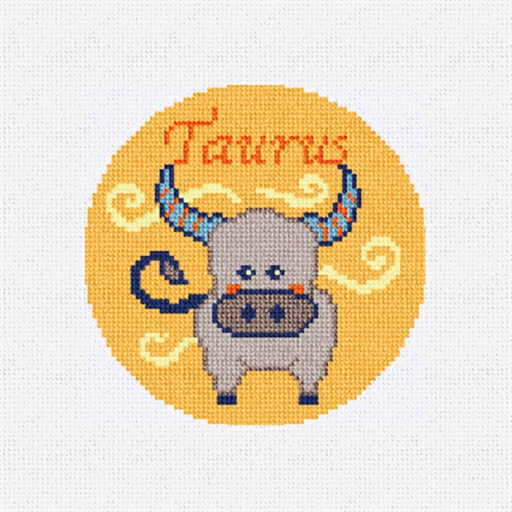 Taurus The Bull Needlepoint Ornament Kit