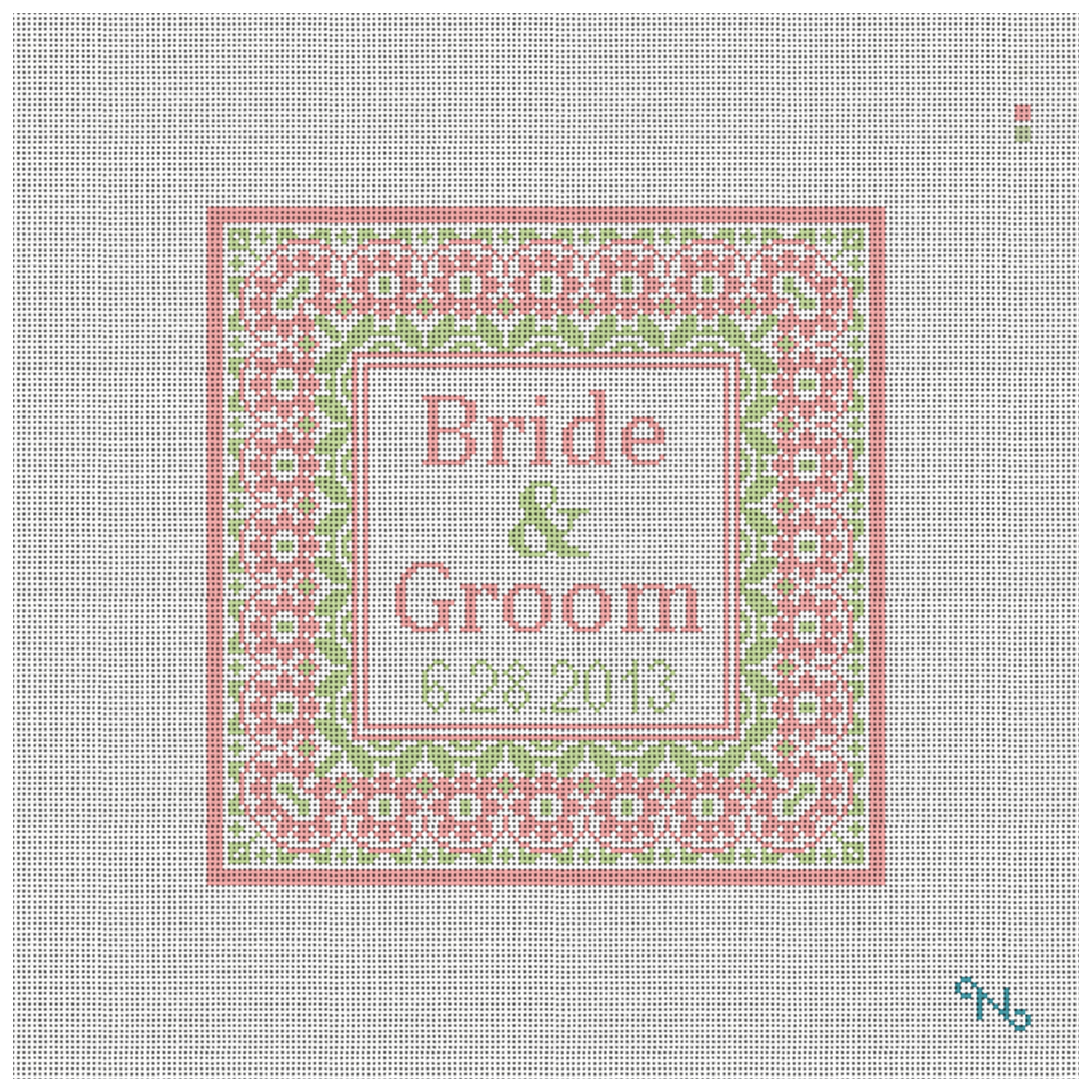 Taza Wedding Ring Bearer Pillow Needlepoint Kit