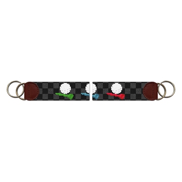 Tee Time Needlepoint Key Fob
