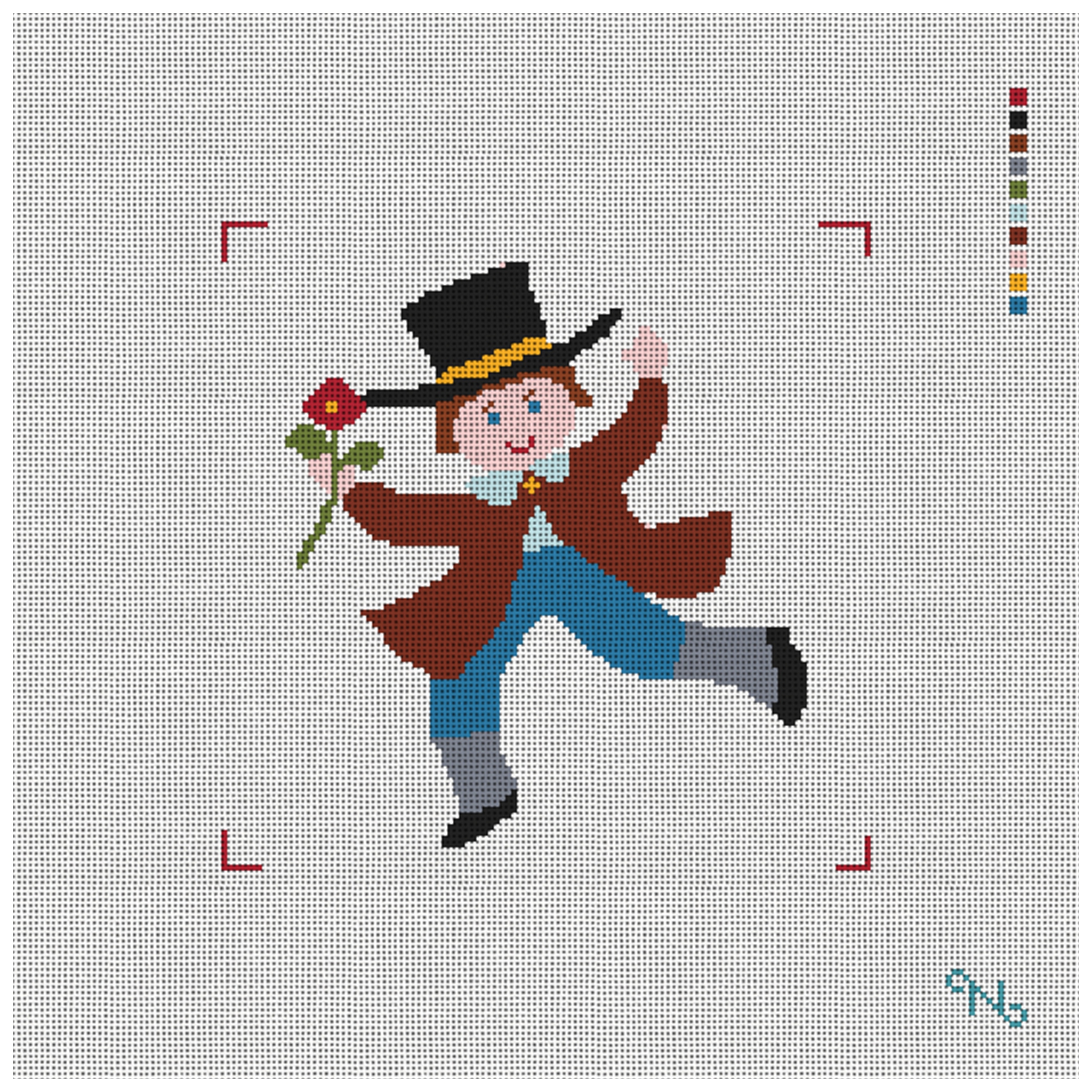 Ten Lords A-Leaping Needlepoint Kit