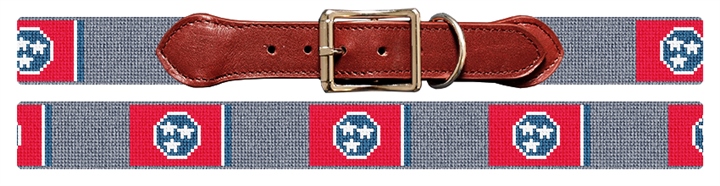 Tennessee Flag Needlepoint Dog Collar