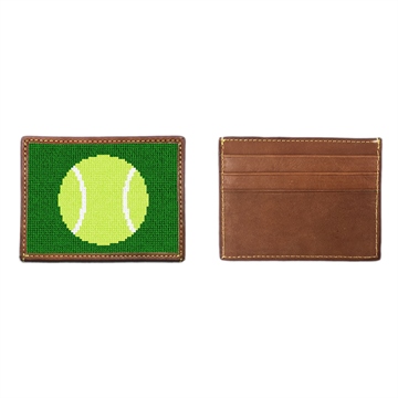 Tennis Ball Needlepoint Card Wallet