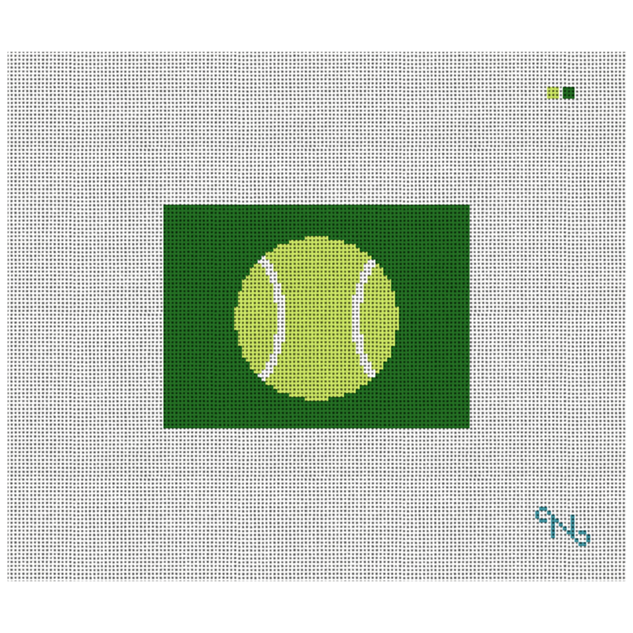 Tennis Ball Needlepoint Card Wallet Kit