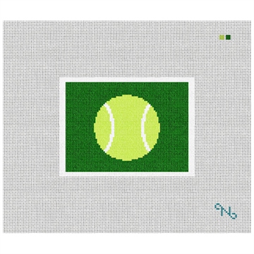 Tennis Ball Needlepoint Card Wallet Kit Stitched Preview