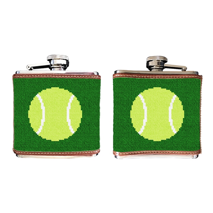 Tennis Ball Needlepoint Flask 