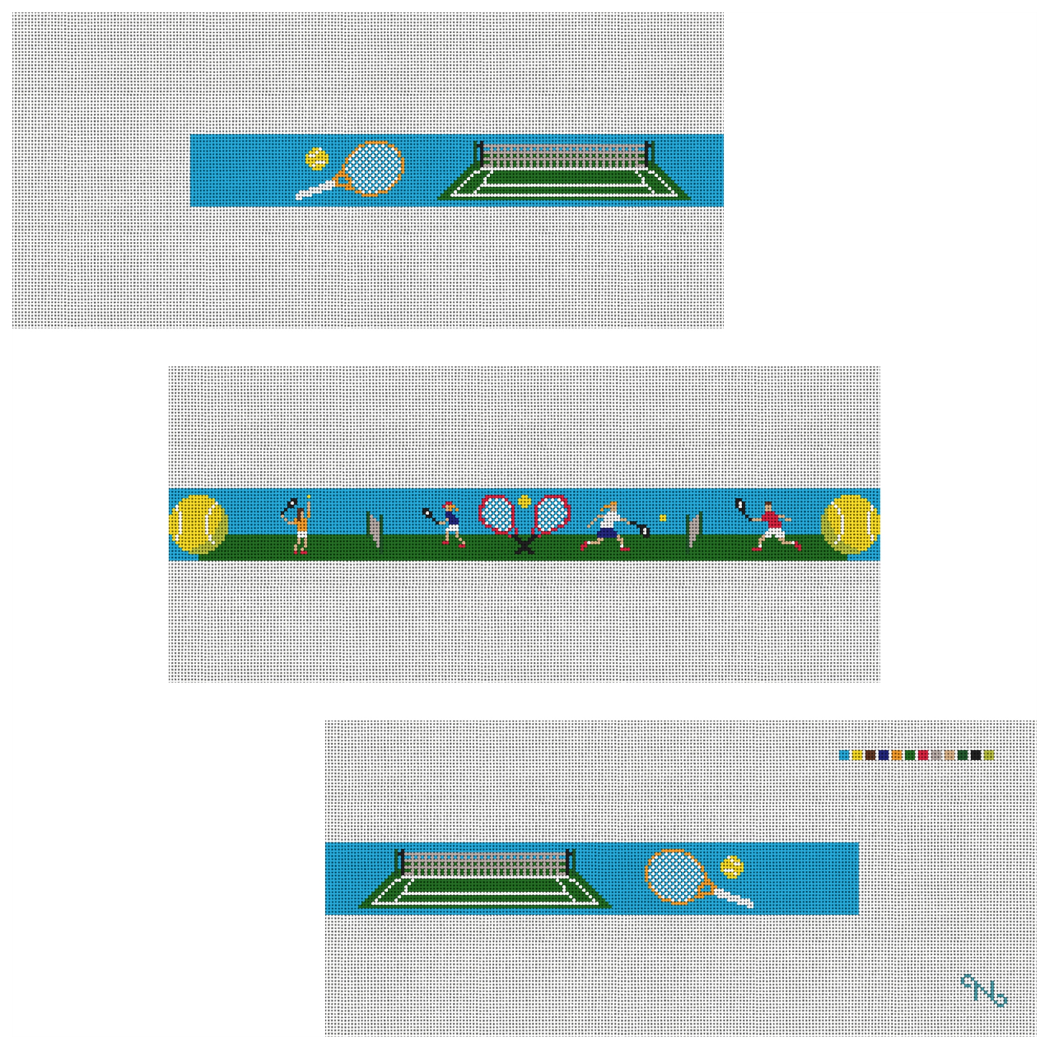 Tennis Needlepoint Belt Kit