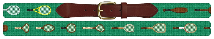 Tennis Racket Evolution Needlepoint Belt