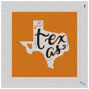 Texas Black and Gold Needlepoint Pillow Kit