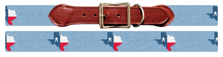 Texas State Needlepoint Dog Collar