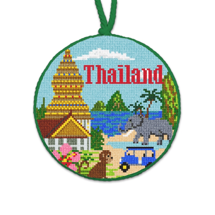 Thailand Needlepoint Ornament 