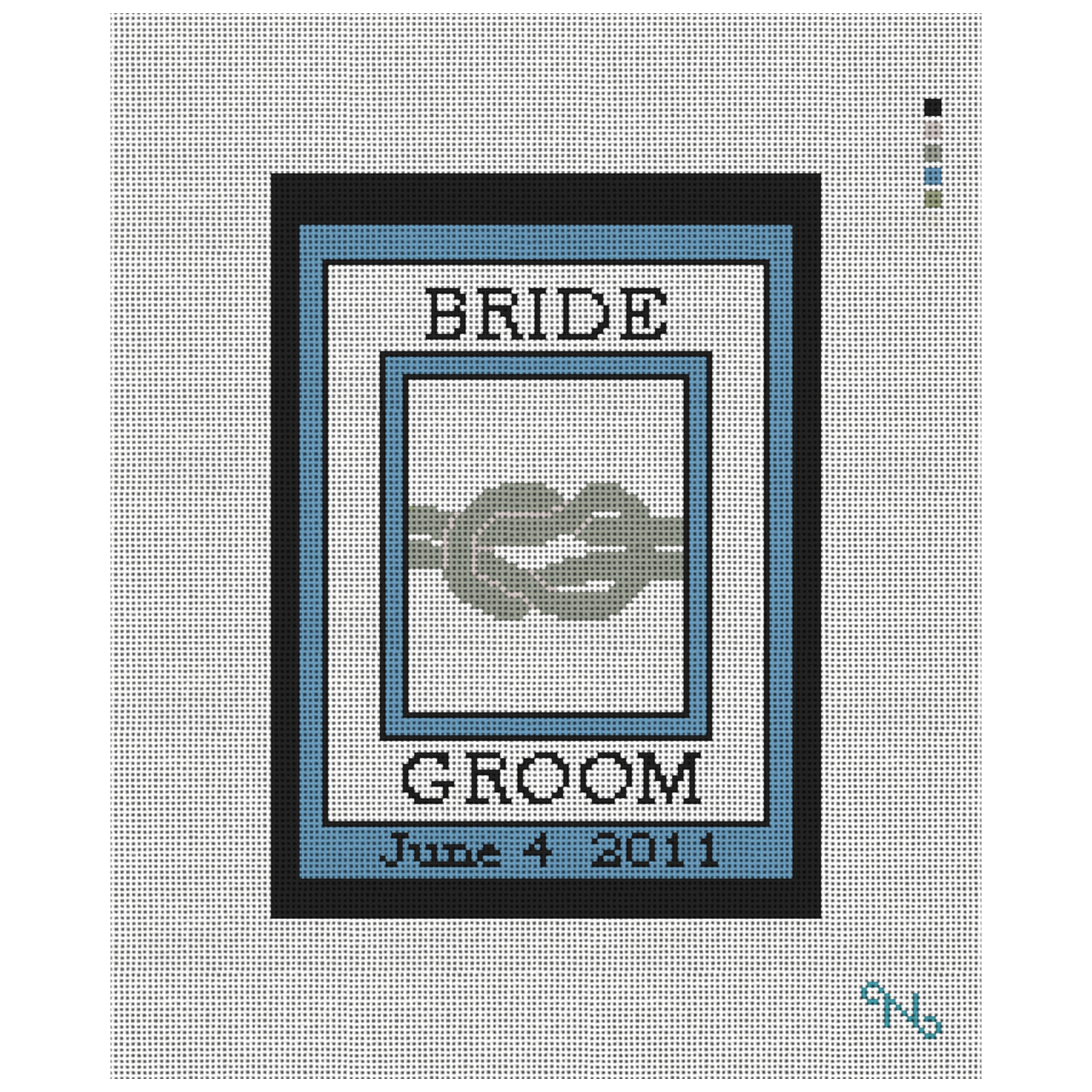 The Knot Ring Bearer Needlepoint Pillow Kit