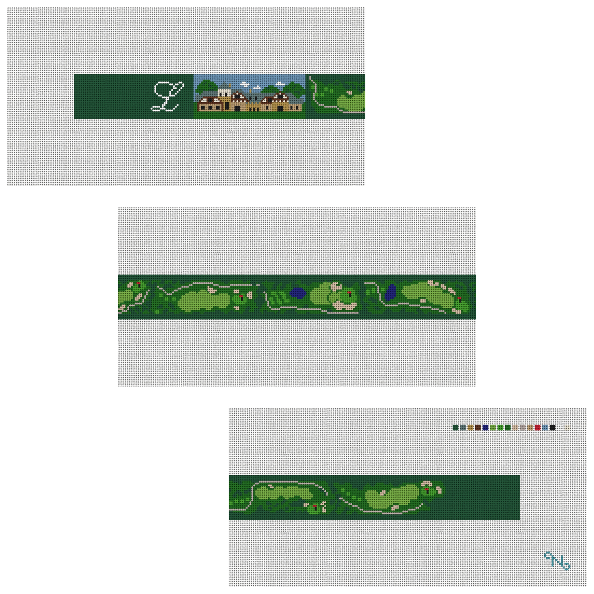 The Ledges Golf Course Needlepoint Belt Kit