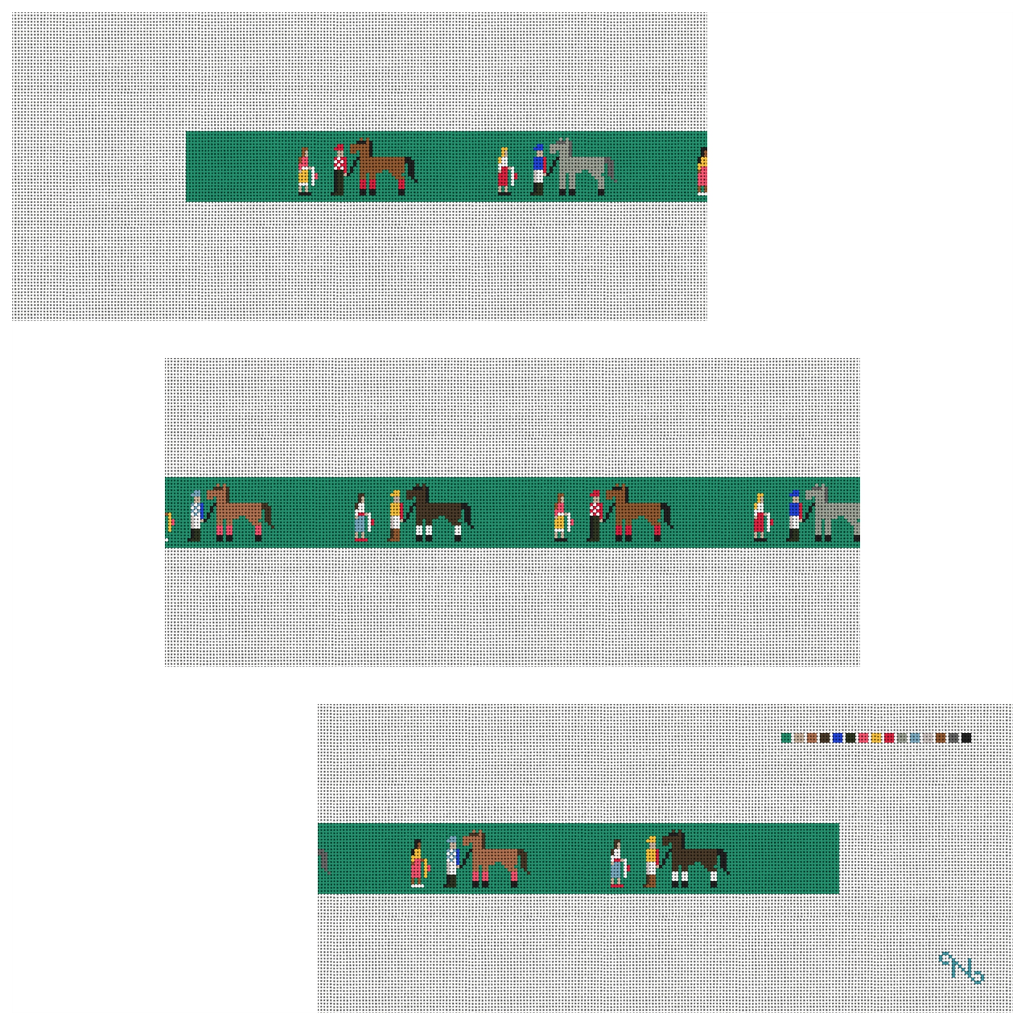 The Walk Over Derby Needlepoint Belt Kit