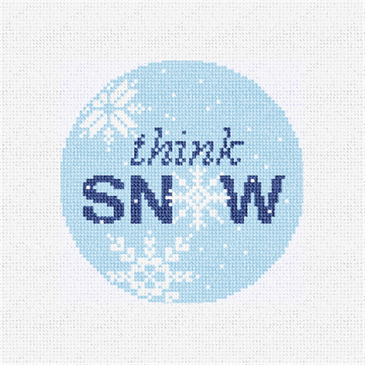 Think Snow Needlepoint Ornament Kit