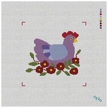 Three French Hens Needlepoint Kit