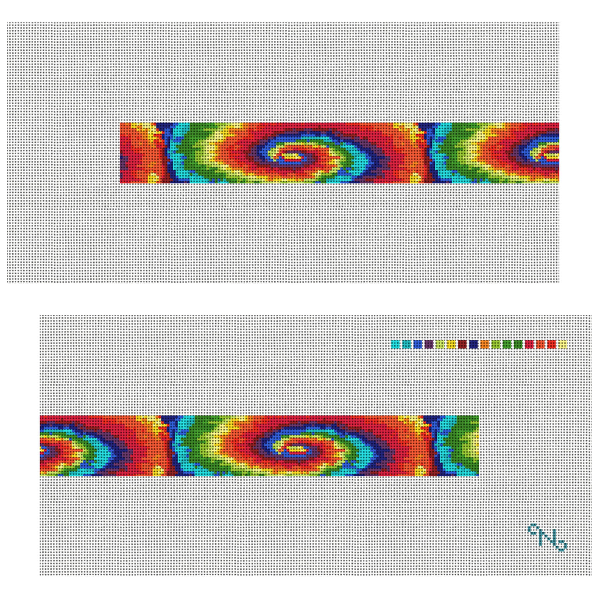 Tie Dye Needlepoint Dog Collar Kit