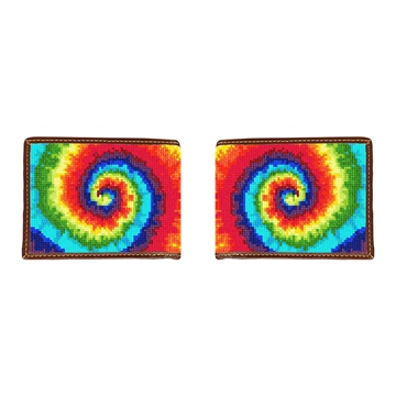 Tie Dye Needlepoint Wallet