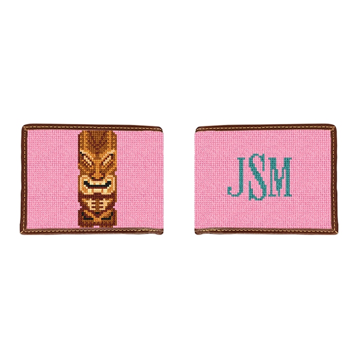 Tiki Needlepoint Wallet 