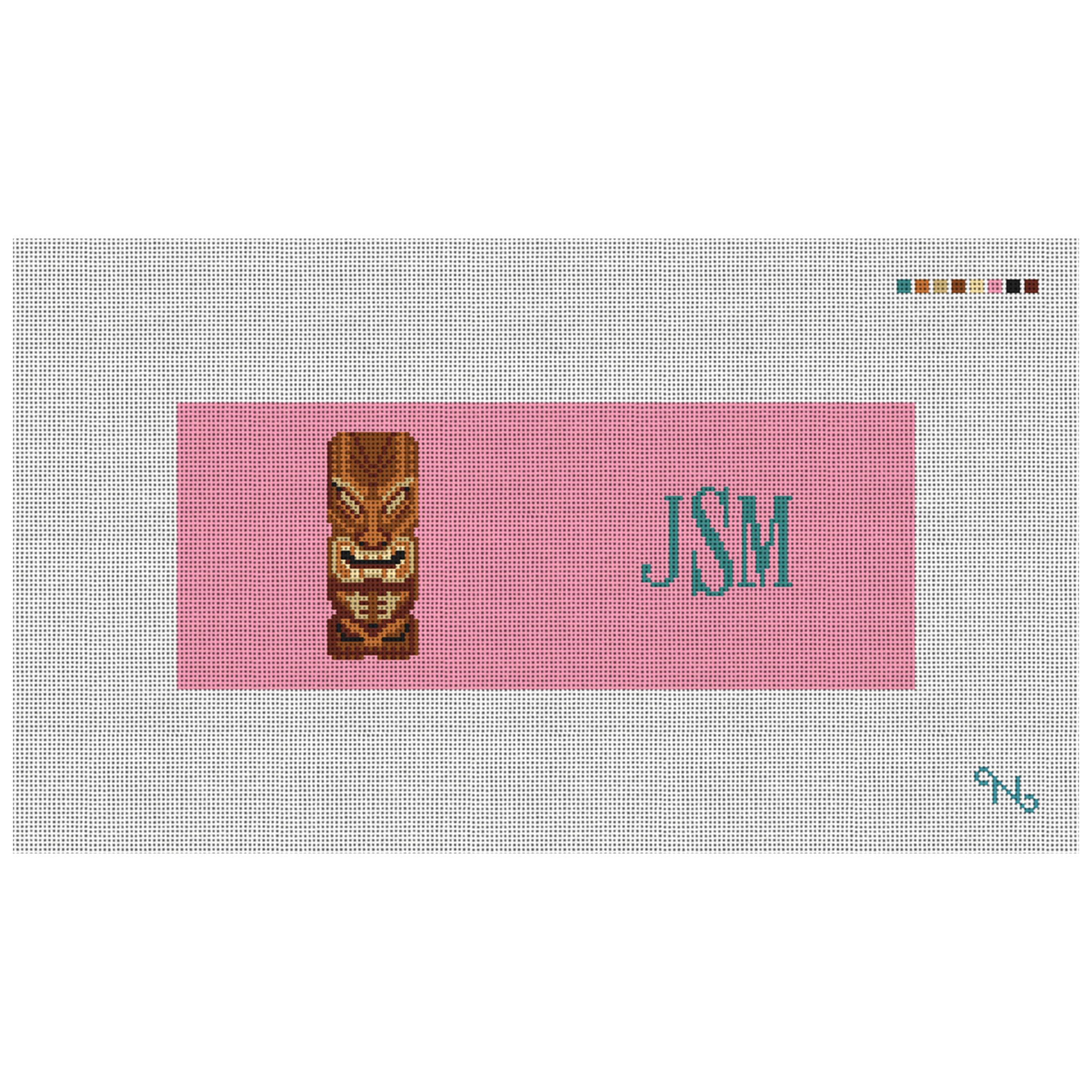 Tiki Needlepoint Wallet Kit