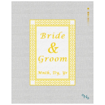 Timeless Wedding Ring Pillow Kit Stitched Preview