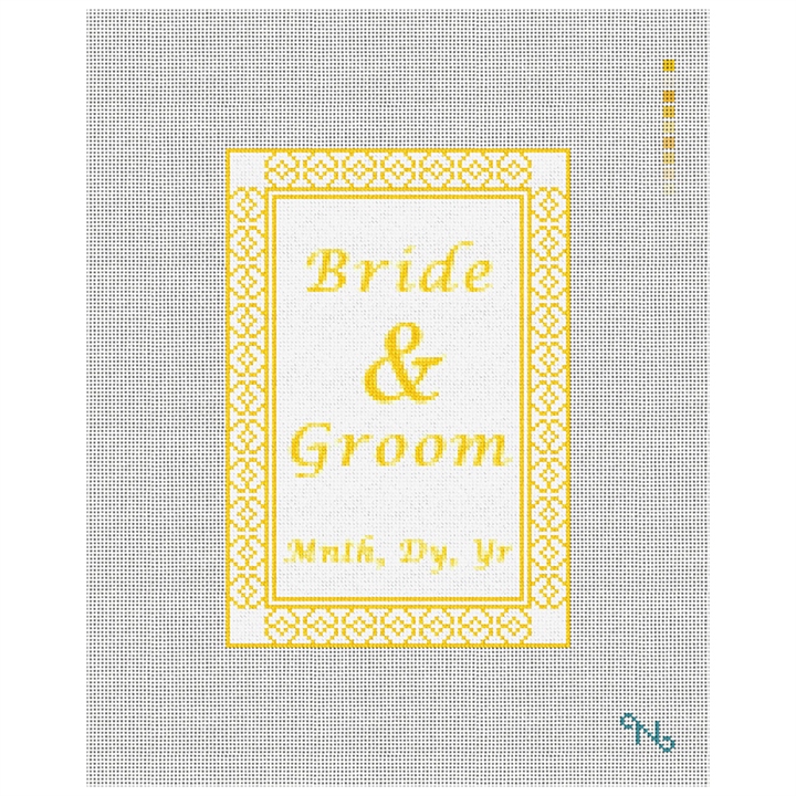 Timeless Wedding Ring Pillow Kit Stitched Preview