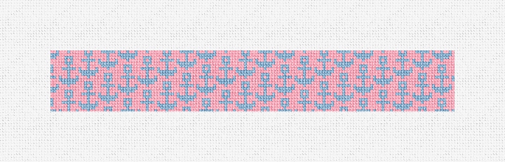 Tiny Anchors Pink Needlepoint Key Fob Kit
