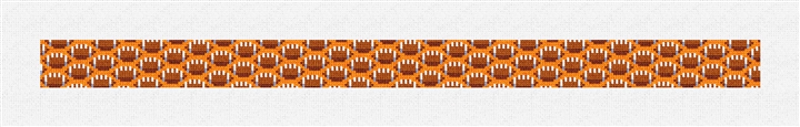 Tiny Footballs Orange Needlepoint Dog Collar Kit