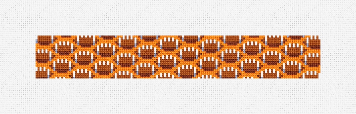 Tiny Footballs Orange Needlepoint Key Fob Kit