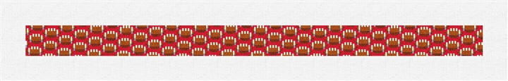 Tiny Footballs Red Needlepoint Dog Collar Kit