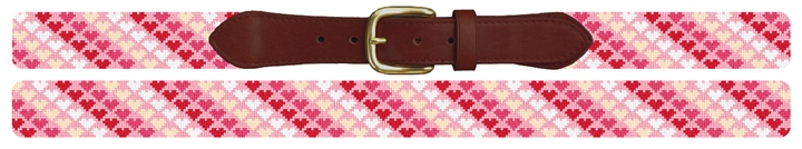 Tiny Hearts Needlepoint Belt