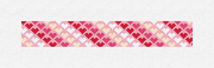 Tiny Hearts Needlepoint Key Fob Kit