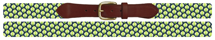 Tiny Tennis Balls Needlepoint Belt 