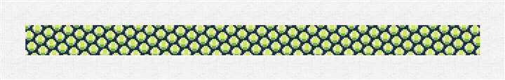 Tiny Tennis Balls Needlepoint Dog Collar Kit