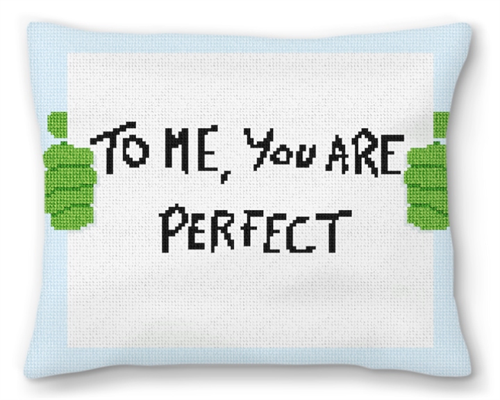 To Me You Are Perfect Needlepoint Pillow