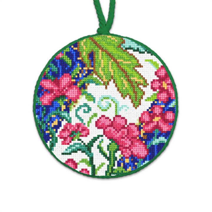 Tobacco Leaf Grace Needlepoint Ornament