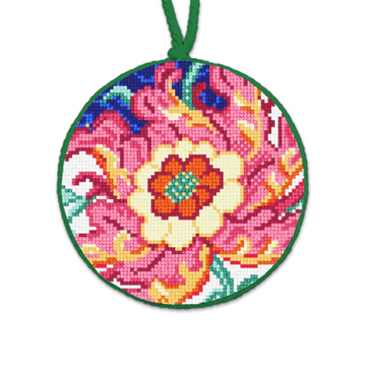 Tobacco Leaf Joy Needlepoint Ornament