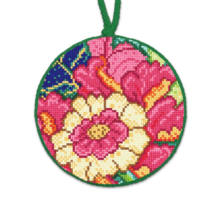 Tobacco Leaf Regal Needlepoint Ornament